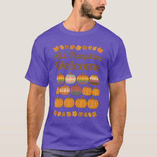 T-shirt Tous les citrouilles sont les bienvenues