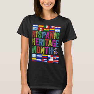 T-shirt Tous les drapeaux latino-américains Patrimoine his