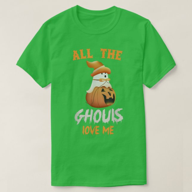 T-shirt Tous Les Gouls M'Aiment Boo Ghost Citrouille Éffra (Design devant)