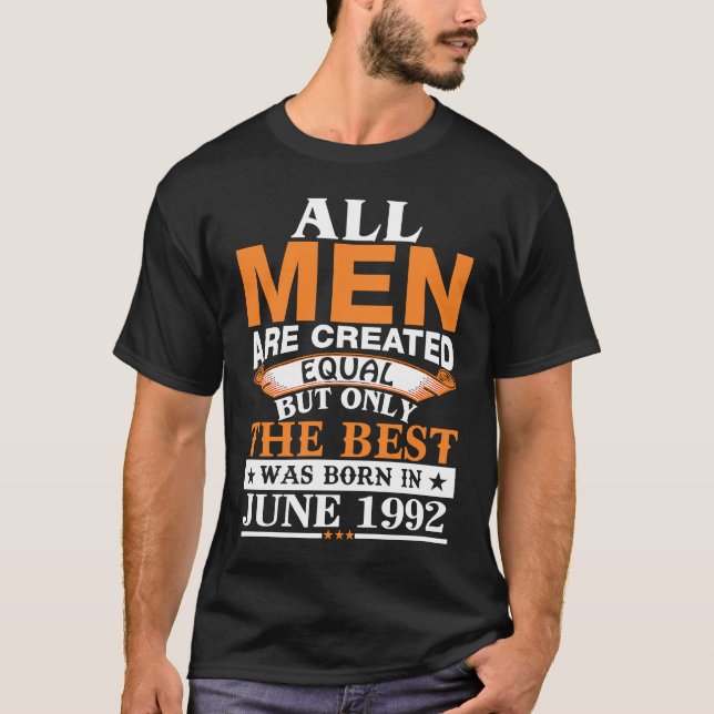 T-shirt Tous les hommes créés égaux le meilleur est né en  (Devant)