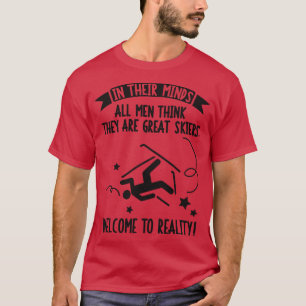 T-shirt Tous les hommes sont de grands skieurs