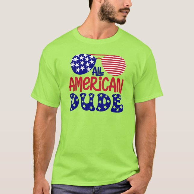 T-shirt Tous les mecs américains (Devant)