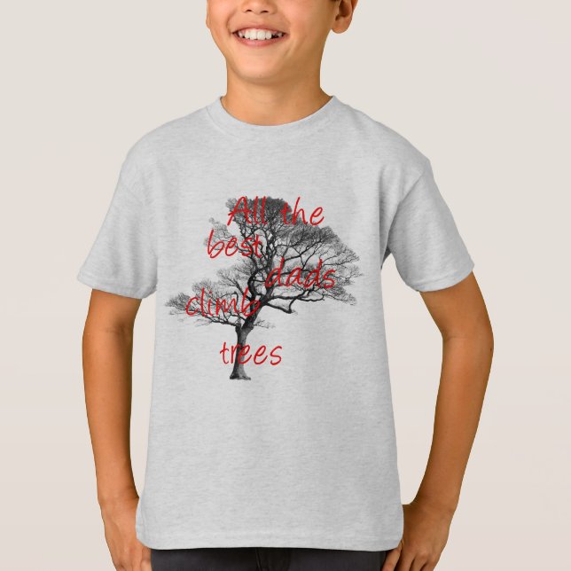 T-shirt Tous les meilleurs papas grimpent aux arbres, arbo (Devant)