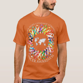 T-shirt Tous les problèmes de cancer, la sensibilisation C