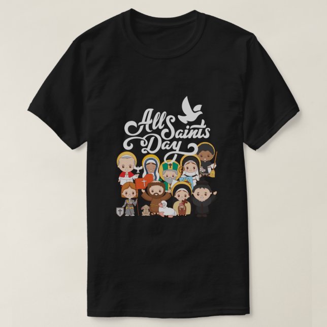 T-shirt Tous les Saints Day Enfants catholiques St Francis (Design devant)