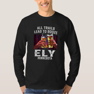 T-shirt Tous Les Sentiers Conduisent À Booze Ely Camping M
