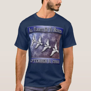 T-shirt Tous les vols Aller au ciel - Bleu