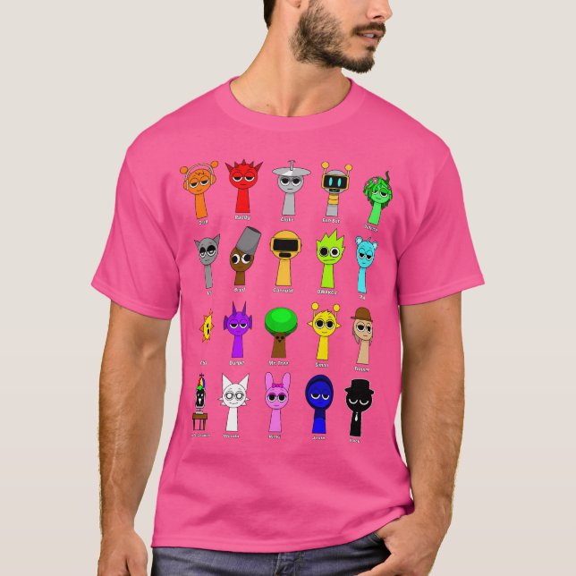 T-shirt Tous mes jouets de jeu Sprunki (Devant)