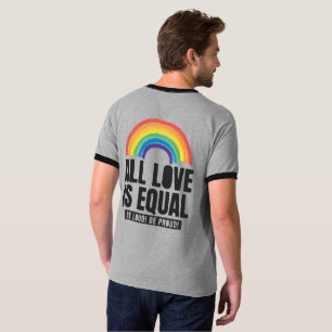 T-shirt Tout amour est la même fierté LGBT Egalité des dro