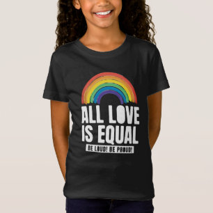T-Shirt Tout amour est la même fierté LGBT Egalité des dro