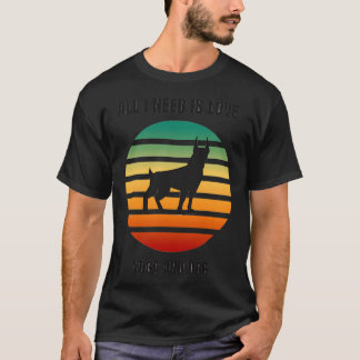 T-shirt Tout ce dont j'ai besoin c'est d'amour et de yoga 