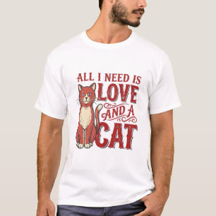 T-shirt Tout ce dont j'ai besoin c'est d'amour et d'un cha
