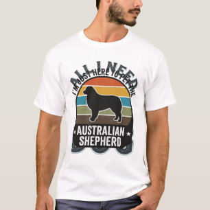 T-shirt Tout ce dont j'ai besoin est mon chien Gravure vin