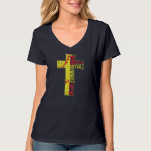 T-shirt Tout ce dont j'ai besoin est softball & Jésus Chri