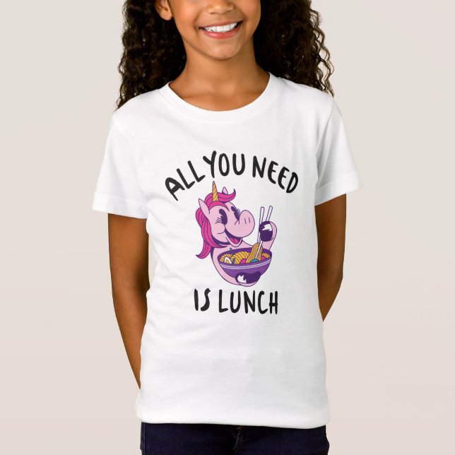 T-Shirt Tout ce dont tu as besoin, c'est de déjeuner (Devant)