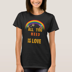 T-shirt Tout ce dont vous avez besoin est Love Peace Sign