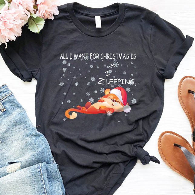 T-shirt Tout Ce Que Je Veux Pour Noël, C'Est Dormir (Créateur téléchargé)
