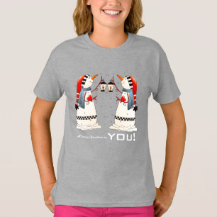 T-shirt Tout ce que je veux pour Noël, c'est Toi. Snowman 