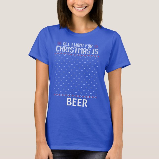 T-shirt Tout ce que vous voulez pour Noël, c'est la Femme  (Devant)