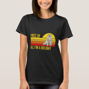 T-shirt Tout D'Abord I39M Un Délicieux Chat En Colère Sarc