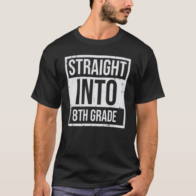 T-shirt Tout droit à la 8e 8e année Première journée Retou (Devant)