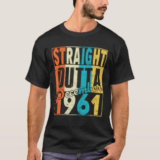 T-shirt Tout droit de décembre 1961 T 60e anniversaire drô