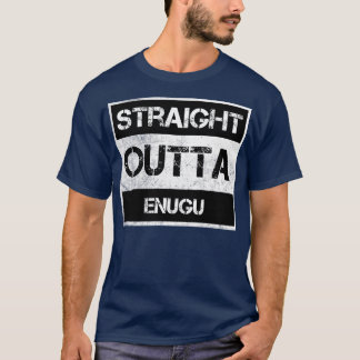 T-shirt Tout Droit En Dehors De Enugu Nigeria Vintage Dist