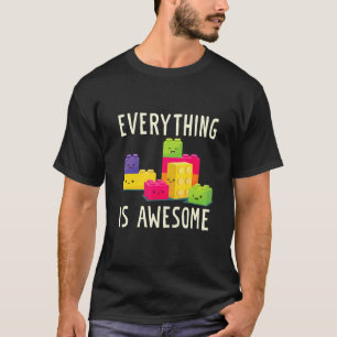 T-shirt Tout est génial Bâtiments Blocks Puzzle