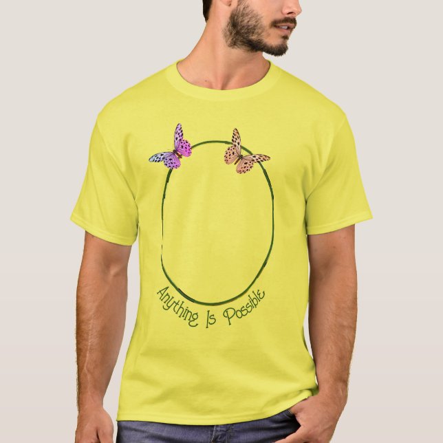 T-shirt Tout Est Possible Fleurs Primrose Papillon (Devant)