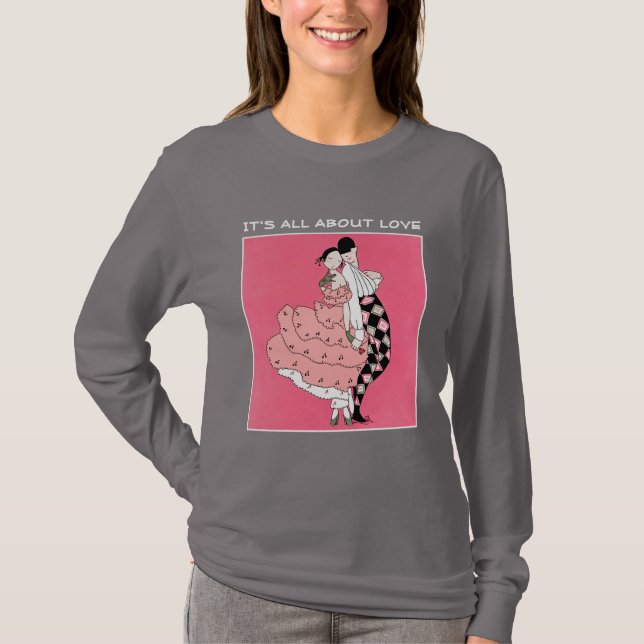 T-shirt Tout est question d'Amour. Cadeau de la Saint-Vale (Devant)
