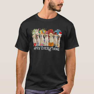 T-shirt Tout Heureux Labrador Retriever Chien Saisons Al