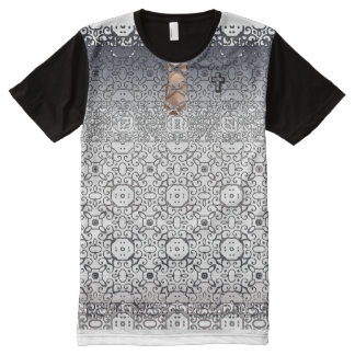 T-shirt Tout Imprimé Dentelle croisée