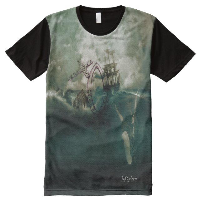 T-shirt Tout Imprimé Enregistrer par la croix (Devant)