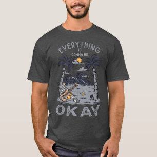 T-shirt Tout ira bien Skeleton Guitare Playe