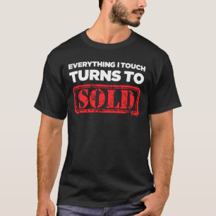T-shirt Tout je touche des tours à l'agent immobilier