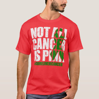 T-shirt Tout Le Cancer N'Est Pas Rose Vert Ruban Cancer Du