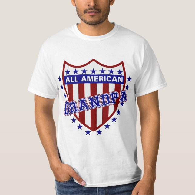 T-shirt Tout le grand-papa patriote américain (Devant)