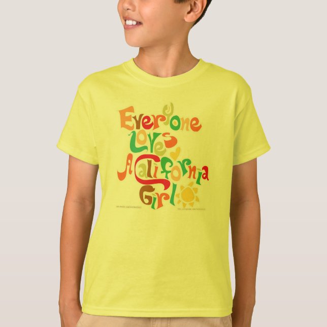 T-shirt Tout le monde aime les filles de Californie (Devant)