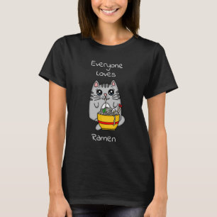 T-shirt Tout le monde aime Ramen   Funny Chat Pun