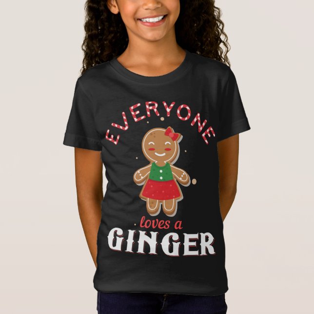 T-Shirt Tout Le Monde Aime Un Gingembre Drôle Mignonne Gin (Devant)