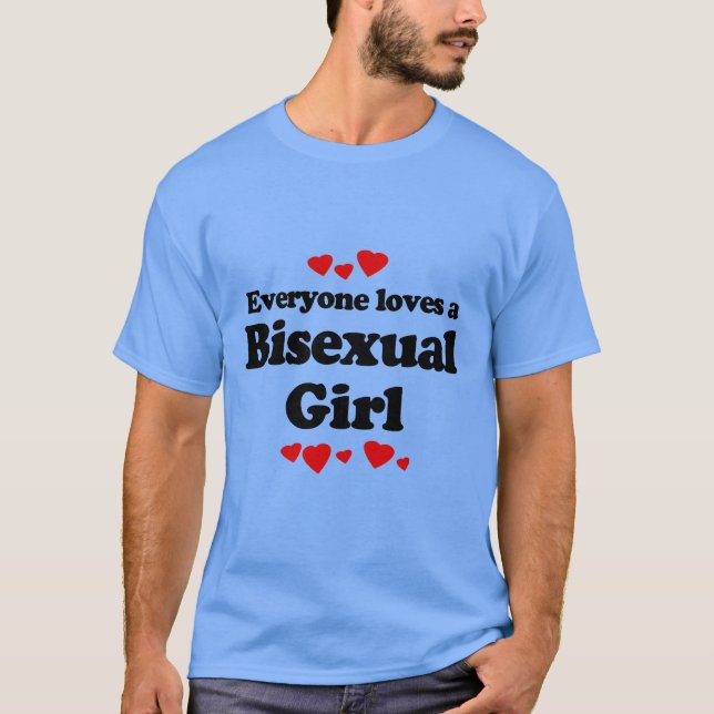 T-shirt Tout le monde aime une fille bisexuelle (Devant)
