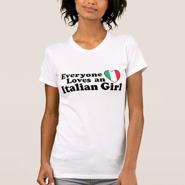 T-shirt Tout le monde aime une fille italienne (Devant)