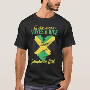 T-shirt Tout Le Monde Aime Une Fille Jamaïcaine Agréable F