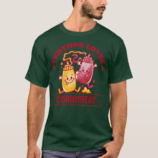 T-shirt Tout le monde aime une nourriture rétro divertissa