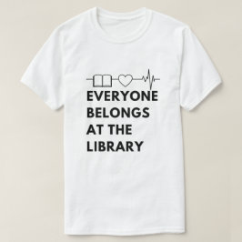 T-shirt Tout Le Monde Appartient À La Bibliothèque Dire "V