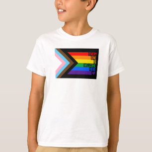 T-shirt Tout le monde est bienvenu ici (Progress Pride)