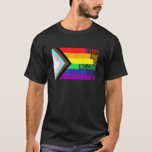 T-shirt Tout Le Monde Est Bienvenue Ici Trans Gay Lgbtq Ra