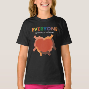 T-shirt Tout le monde est le bienvenu ici diversité inclus