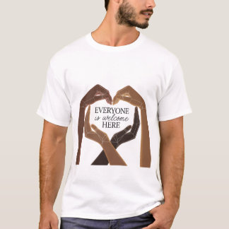 T-shirt Tout le monde est le bienvenu ici - Unité et diver