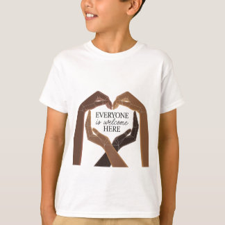 T-shirt Tout le monde est le bienvenu ici - Unité et diver